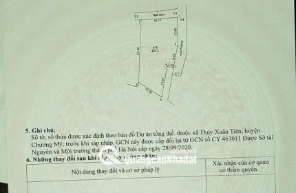SIÊU PHẨM 463M2 ĐẤT TRUNG TÂM XUÂN MAI – LÔ GÓC – ĐƯỜNG Ô TÔ – GIÁ ĐẦU TƯ